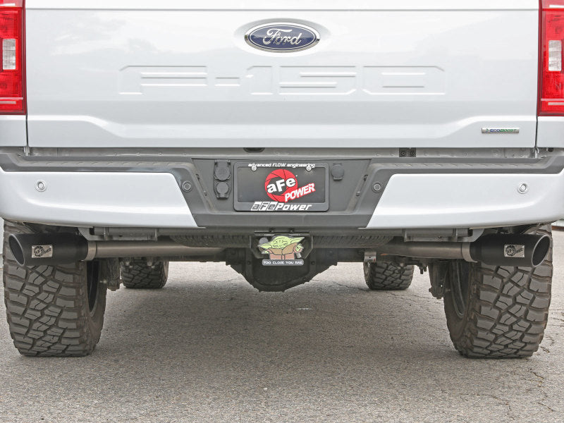 aFe Vulcan 3in 304 SS Cat-Back Exhaust 2021 Ford F-150 V6 2.7L/3.5L (tt)/V8 5.0L w/ Black Tips - DTX Performance