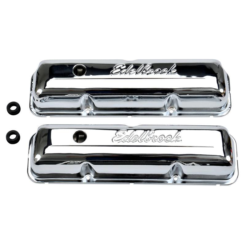 Edelbrock Valve Cover Signature Series Ford 1958-1976 FE V8 Chrome - DTX Performance