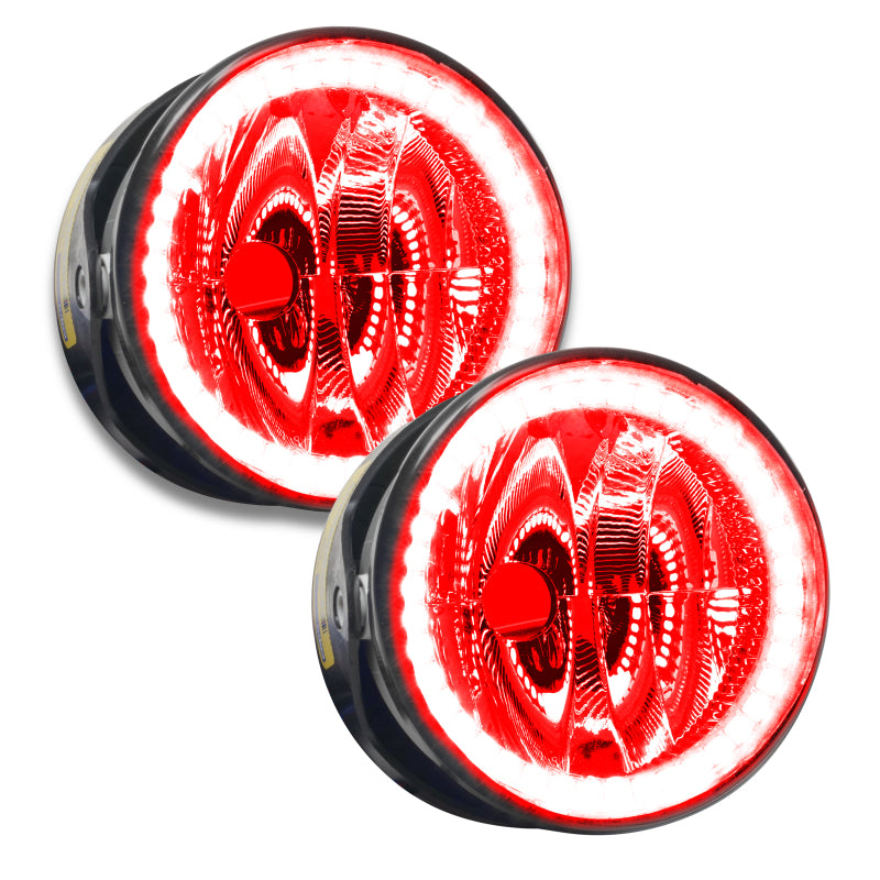 Oracle Lighting 03-04 Lincoln Navigator Pre-Assembled LED Halo Fog Lights -Red - DTX Performance