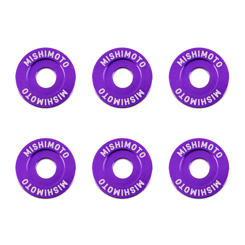 Mishimoto Large Fender Washer Kit (6pcs) - Purple - DTX Performance