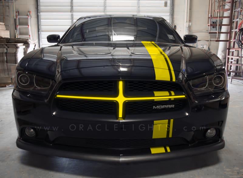 Oracle 11-14 Dodge Charger Illuminated Grille Crosshairs - Yellow - DTX Performance