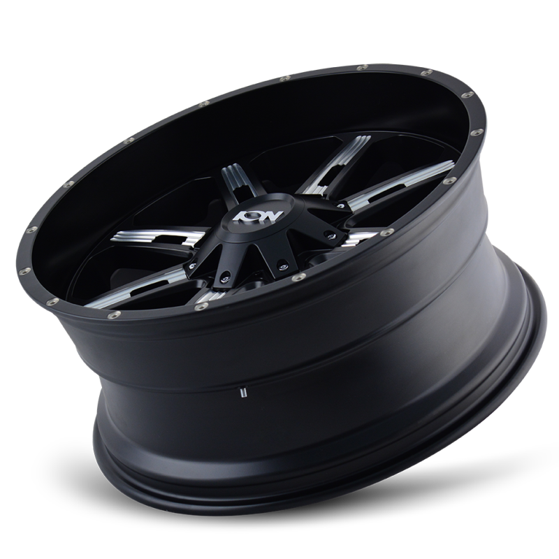 ION Type 184 17x9 / 8x165.1 BP / 18mm Offset / 130.8mm Hub Satin Black/Milled Spokes Wheel - DTX Performance