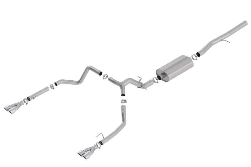 Borla 19 Chevrolet Silverado/GMC Sierra 1500 6.2L SS Touring Catback Exhaust - Square Chrome Tips - DTX Performance