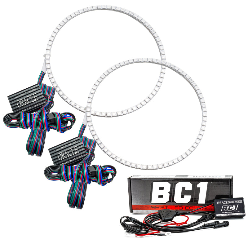 Oracle Jeep Wrangler 07-17 Halo Kit - ColorSHIFT w/ BC1 Controller - DTX Performance