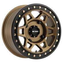 Load image into Gallery viewer, Method MR405 UTV Beadlock 15x7 4+3/13mm Offset 4x156 132mm CB Method Bronze Wheel - Matte Black Ring - DTX Performance