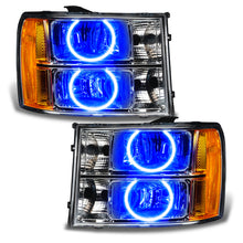 Load image into Gallery viewer, Oracle Lighting 07-13 GMC Sierra Pre-Assembled LED Halo Headlights - (Round Ring Design) -Blue - DTX Performance