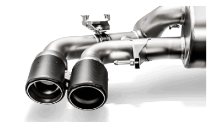 Akrapovic 18+ BMW M5 (F90) Evolution Tail Pipe Set (Carbon) w/ Red/White Akraprovic Logo - DTX Performance