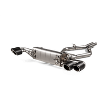 Load image into Gallery viewer, Akrapovic 2017+ Alfa Romeo Stelvio Quadrifoglio Slip-On Line (Titanium) w/Titanium/Carbon Fiber Tips - DTX Performance