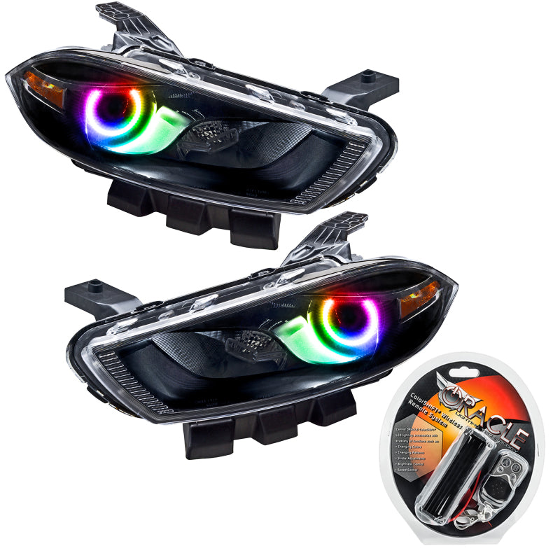 Oracle 13-14 Dodge Dart (HID Style) SMD HL - Black - ColorSHIFT - DTX Performance