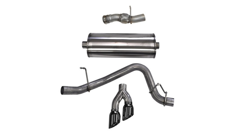 Corsa 15-16 GMC Yukon Denali 6.2L V8 Single Side Exit Cat-Back Exhaust w/ Polished Black Tips - DTX Performance