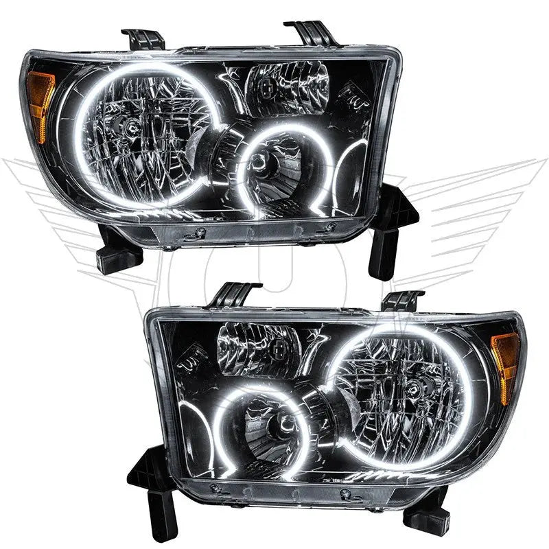 Oracle 07-11 Toyota Tundra Pre-Assembled Headlights - Black Housing - ColorSHIFT w/ BC1 Controller - DTX Performance