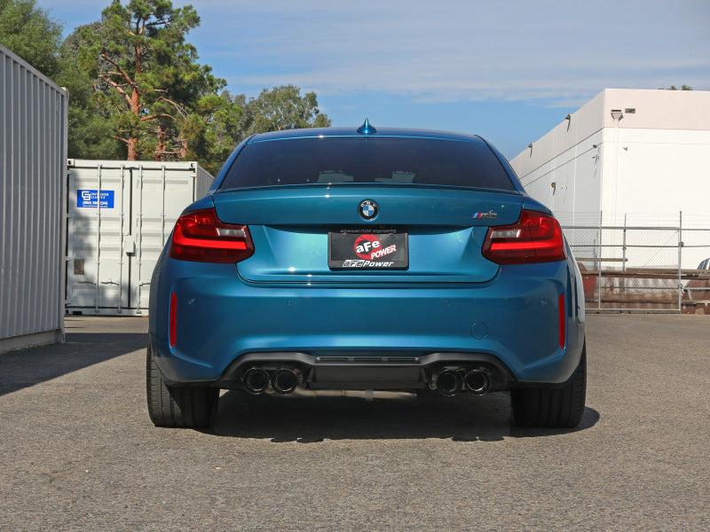 aFe 16-18 BMW M2 L6-3.0L MACH Force-Xp 3in to 2.5in 304 SS Cat-Back Exhaust System-Quad Black Tips - DTX Performance