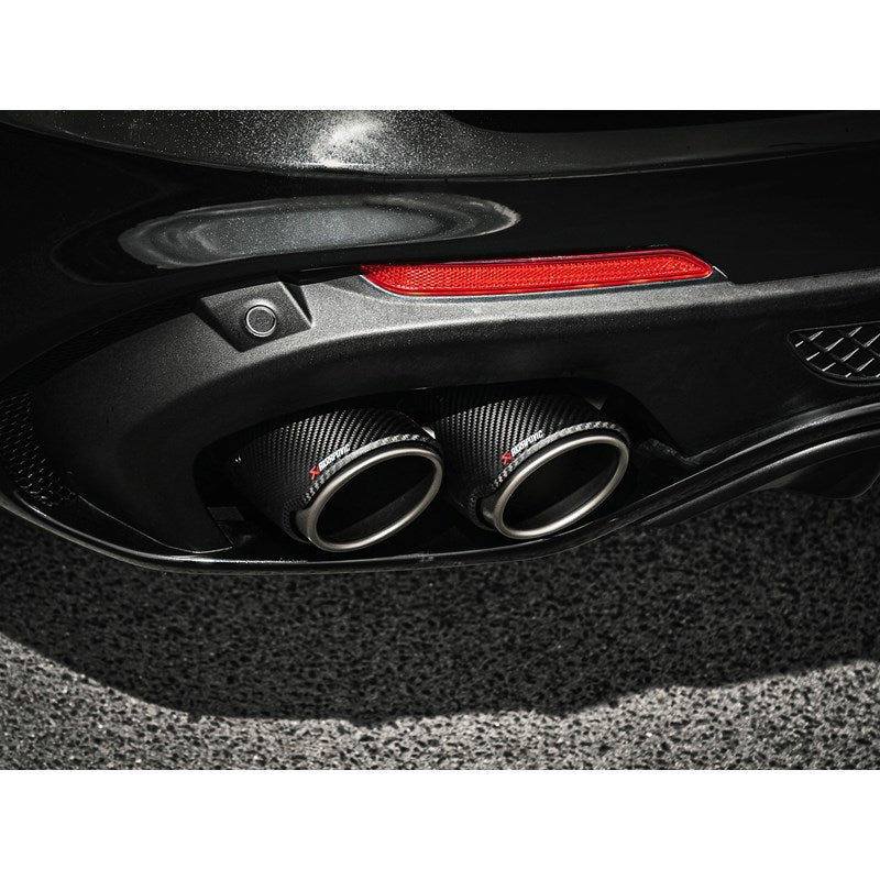 Akrapovic 2017+ Alfa Romeo Stelvio Quadrifoglio Slip-On Line (Titanium) w/Titanium/Carbon Fiber Tips - DTX Performance