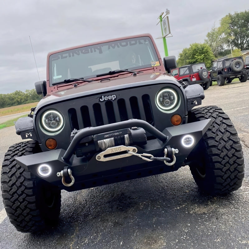 Oracle 07-18 Jeep Wrangler JK Switchback LED Halo Headlights - Amber/White - Switchback - DTX Performance