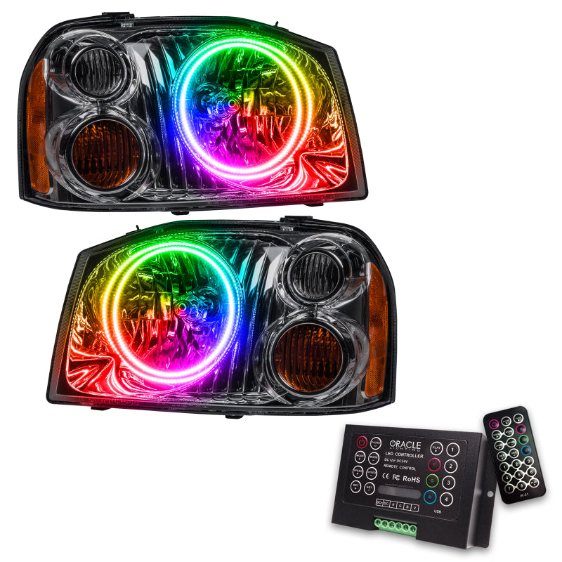 Oracle 01-04 Nissan Frontier SMD HL - Dual Halo - ColorSHIFT w/ 2.0 Controller - DTX Performance