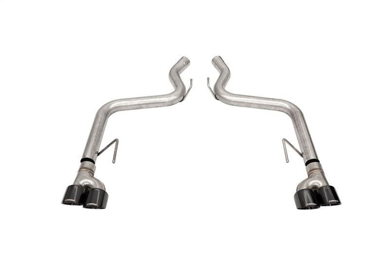 Corsa 18-21 Ford Mustang GT Black 3.0in PVD AxleBack Exhaust w/4.0in Quad Pro Tips - DTX Performance