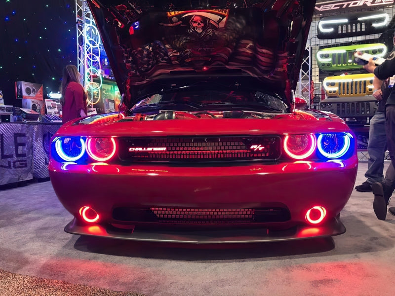 Oracle 08-14 Dodge Challenger Dynamic Surface Mount Headlight/Fog Light Halo Kit COMBO - ColorSHIFT - DTX Performance