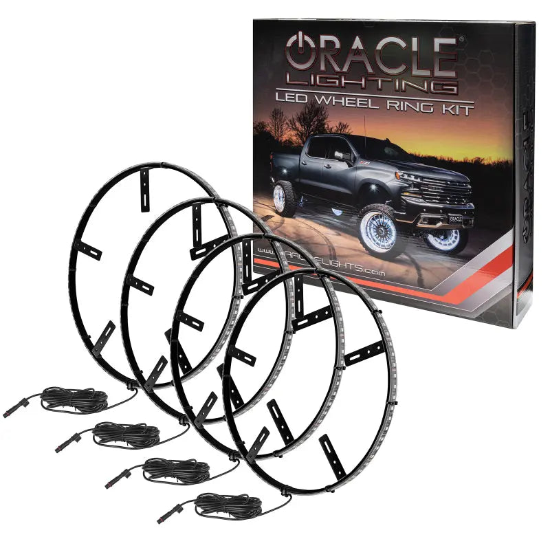 Oracle LED Illuminated Wheel Rings - Aqua - DTX Performance