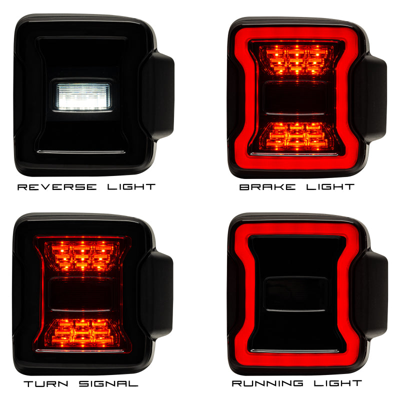 Oracle Jeep Wrangler JL Black Series LED Tail Lights - DTX Performance