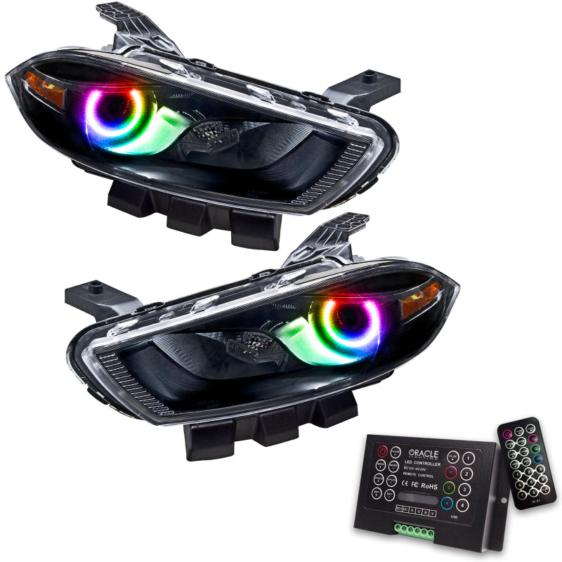 Oracle 13-16 Dodge Dart SMD HL - Black - Halogen - ColorSHIFT w/ 2.0 Controller - DTX Performance