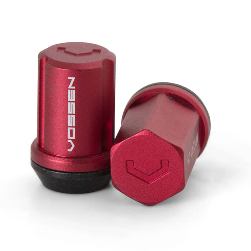 Vossen 35mm Lug Nut - 12x1.25 - 19mm Hex - Cone Seat - Red (Set of 20) - DTX Performance