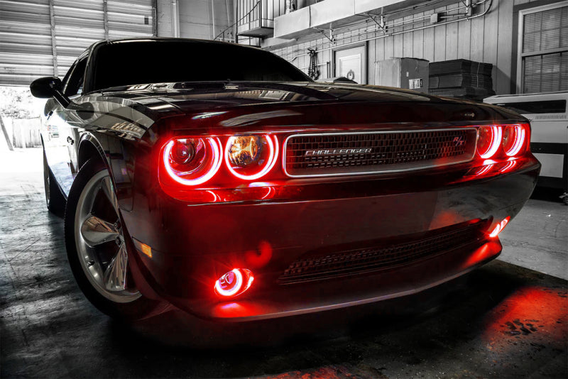 Oracle Dodge Challenger 08-14 LED Waterproof Halo Kit - Red - DTX Performance