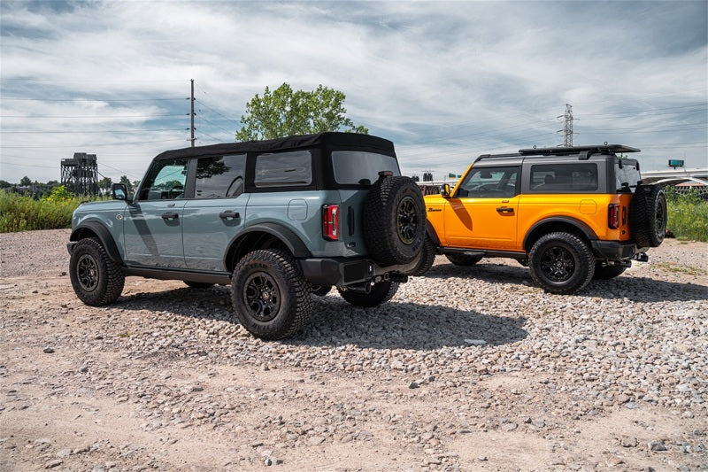 Corsa 21-22 Ford Bronco 2.3L 4-Door 2.75in Cat-Back Dual Rear Exhaust w/4in Straight-Cut Polish Tips - DTX Performance