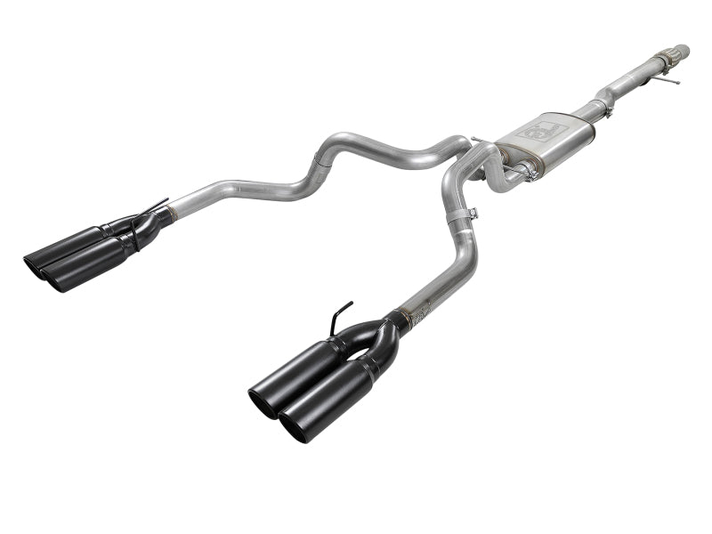 aFe Vulcan Series 4-3in 304SS Exhaust Cat-Back w/ Blk Tips 2019 GM Silverado/Sierra 1500 V8-6.2L - DTX Performance