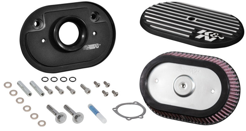 K&N Street Metal Intake System for 02-06 Harley Davidson Road King F/I 88cl Side Draft Dyna/Softail - DTX Performance