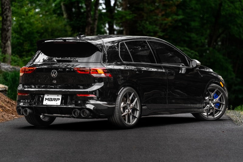 MBRP 2022 Volkswagon Golf R MK8 3in Cat-Back Quad Rear w/ Carbon Fiber Tips Valve Delete Exhaust - DTX Performance