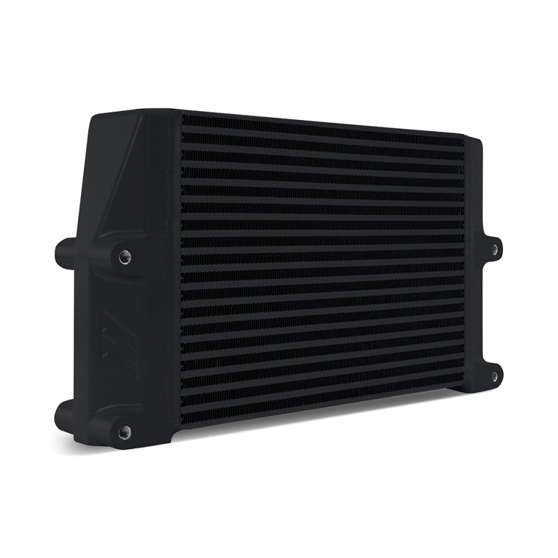 Mishimoto Heavy-Duty Oil Cooler - 10in. Same-Side Outlets - Black - DTX Performance