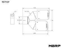 Load image into Gallery viewer, MBRP Universal Carbon Fiber Dual Tip 3.5in OD/2.5in Inlet - DTX Performance