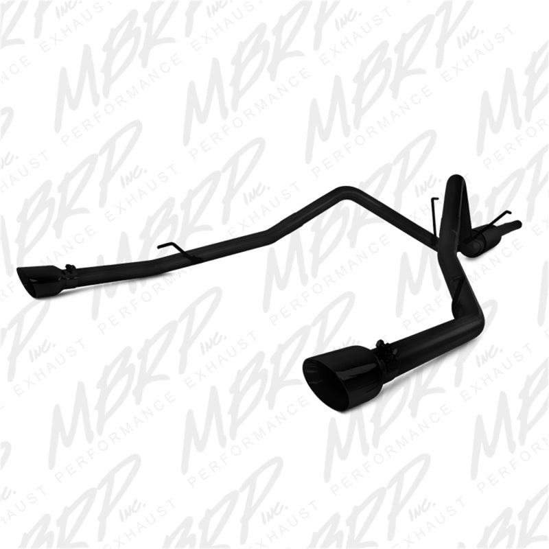 MBRP 09-14 Dodge Ram 1500 5.7L Cat-Back Dual Split Rear (Through Stock Bumper) AL - Black - DTX Performance