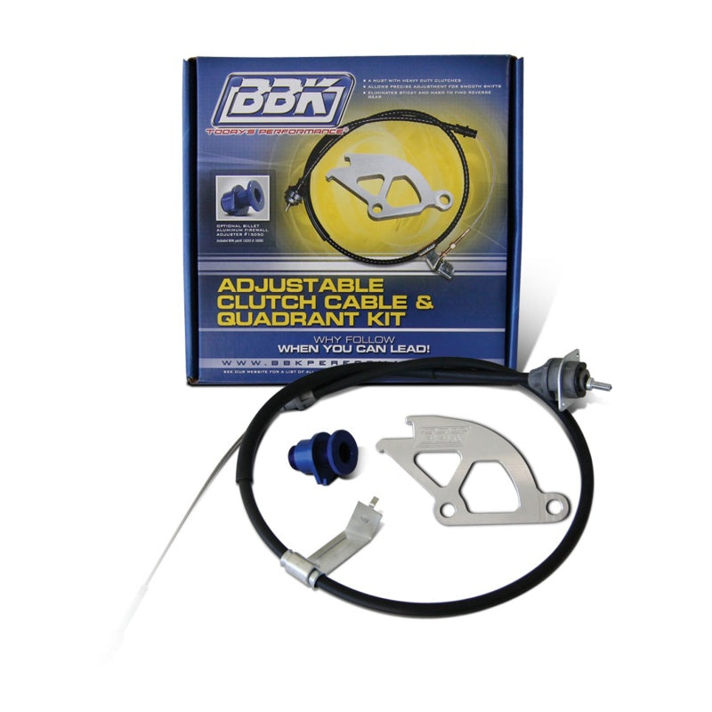 BBK 79-95 Mustang Adjustable Clutch Quadrant Cable And Firewall Adjuster Kit - DTX Performance