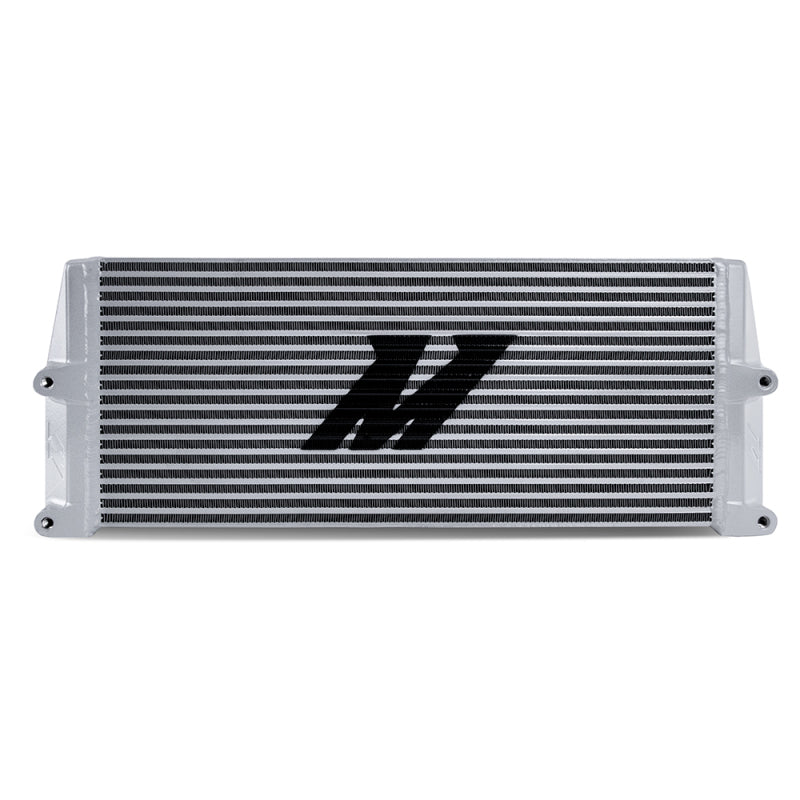 Mishimoto Heavy-Duty Oil Cooler - 17in. Same-Side Outlets - Silver - DTX Performance