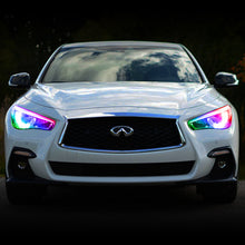 Load image into Gallery viewer, Oracle 14-21 Infiniti Q50 RGB+W Headlight Halo Upgrade Kit - ColorSHIFT w/ BC1 Controller - DTX Performance