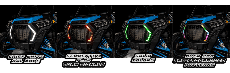 Oracle 19-21 Polaris RZR 1000 Dynamic Surface Mount DRL Signature Light - ColorSHIFT - Dynamic - DTX Performance