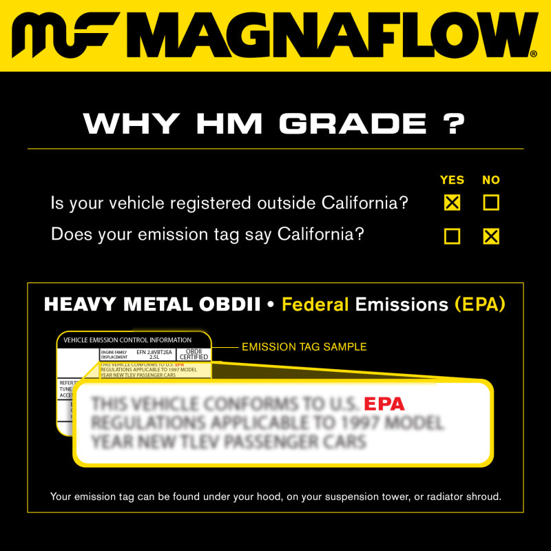 MagnaFlow 02-04 Infiniti I35 3.5L / 02-03 Nissan Maxima 3.5L Rear Underbody D/F Catalytic Converter - DTX Performance