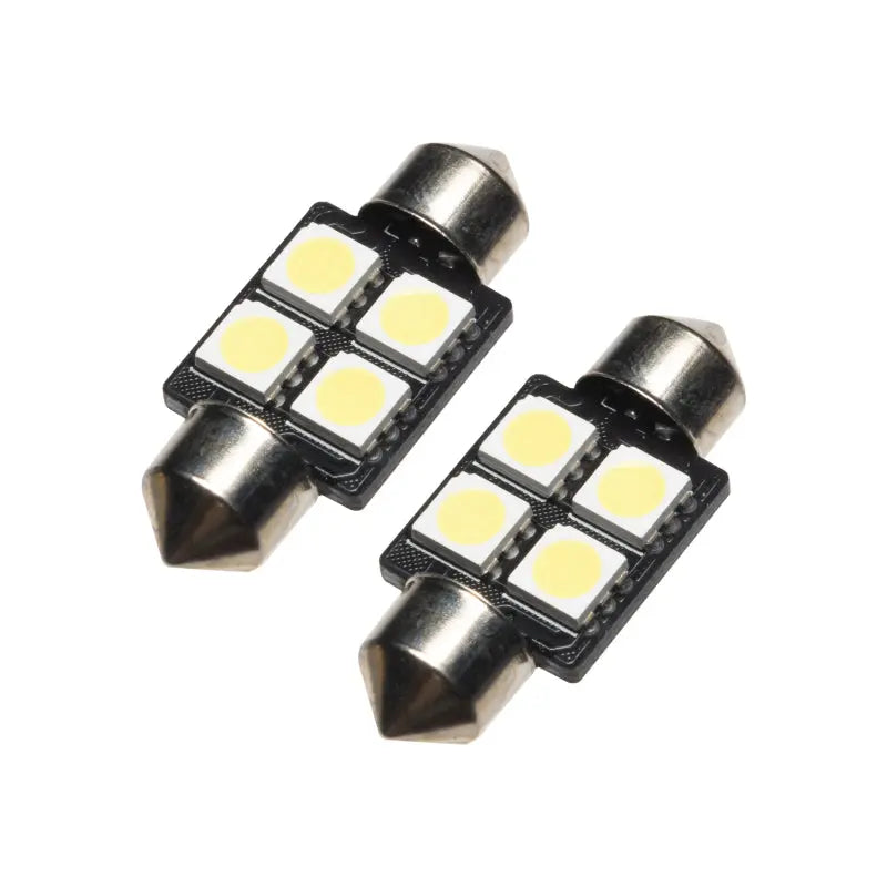 Oracle 33MM 4 LED 3-Chip Festoon Bulbs (Pair) - Cool White - DTX Performance