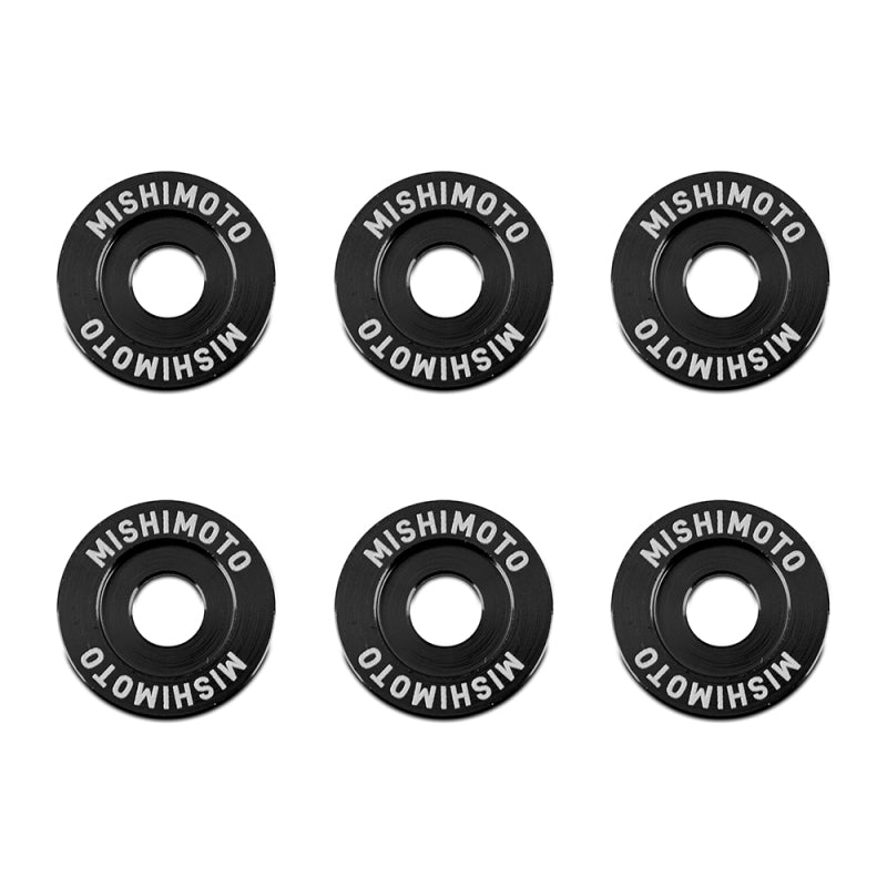 Mishimoto Large Fender Washer Kit (6pcs) - Black - DTX Performance