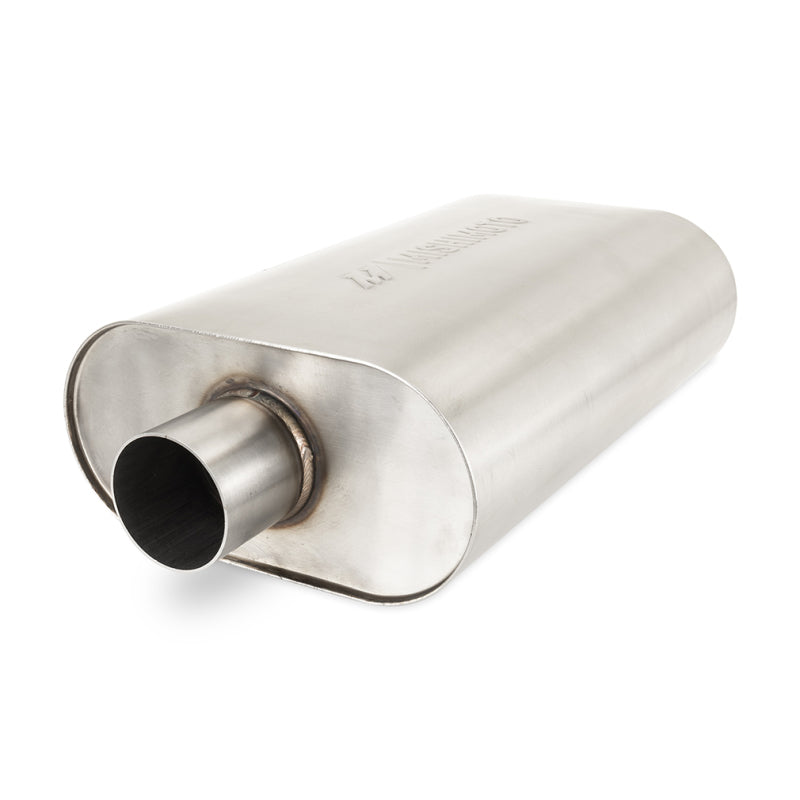 Mishimoto Universal Muffler with 2.5in Center Inlet/Outlet - Brushed - DTX Performance