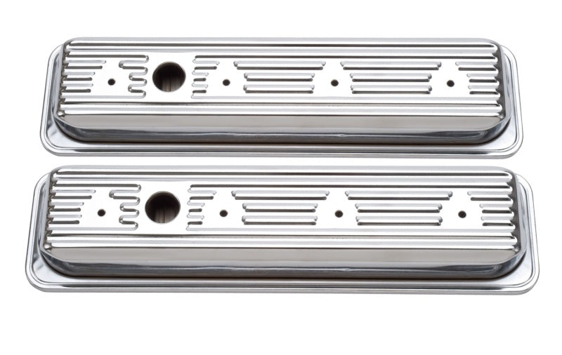 Edelbrock Valve Cover Signature Series Chevrolet 1987-1995 262-400 CI V8 Low Chrome - DTX Performance