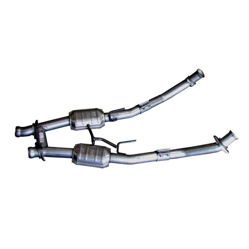 BBK 86-93 Mustang 5.0 High Flow H Pipe With Catalytic Converters - 2-1/2 - DTX Performance