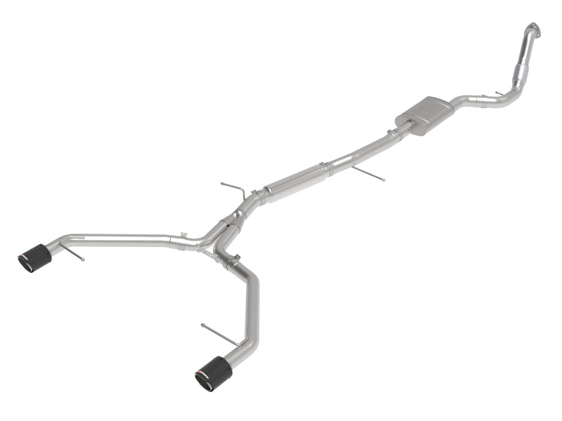 aFe 17-19 Audi A4 (B9) MACH Force-Xp 3in to 2.5in 304 SS Cat-Back Exhaust System-Dual Carbon Tips - DTX Performance