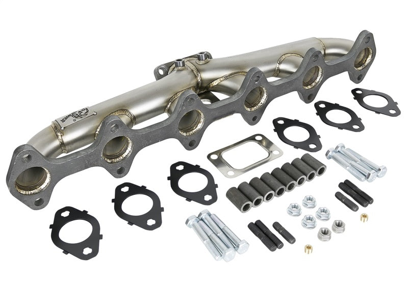 aFe Twisted Steel Header Turbo Manifold (T3) 98.5-02 Dodge Diesel Trucks L6 5.9L (td) - DTX Performance