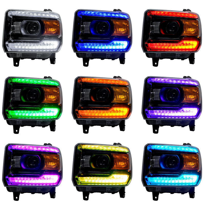 Oracle 14-15 GMC Sierra Headlight DRL Upgrade Kit - ColorSHIFT - DTX Performance