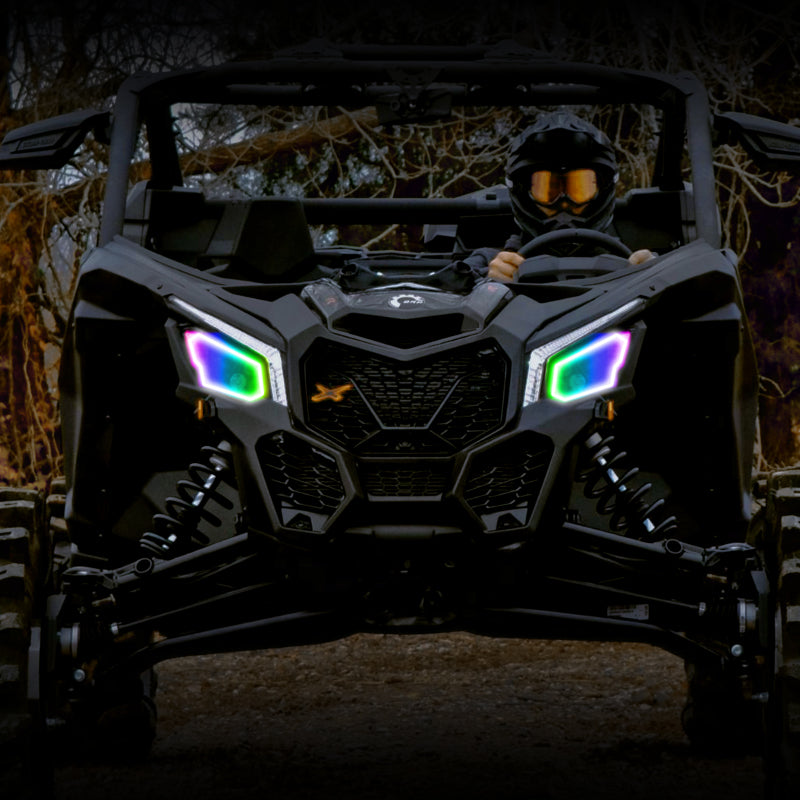 Oracle 17-21 Can-Am Maverick X3 Dynamic RGB+W Headlight Halo Kit - ColorSHIFT - Dynamic - DTX Performance