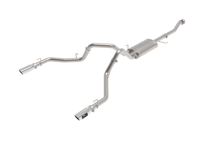 aFe Vulcan 3in 304 SS Cat-Back Exhaust 2021 Ford F-150 V6 2.7L/3.5L (tt)/V8 5.0L w/ Polished Tips - DTX Performance