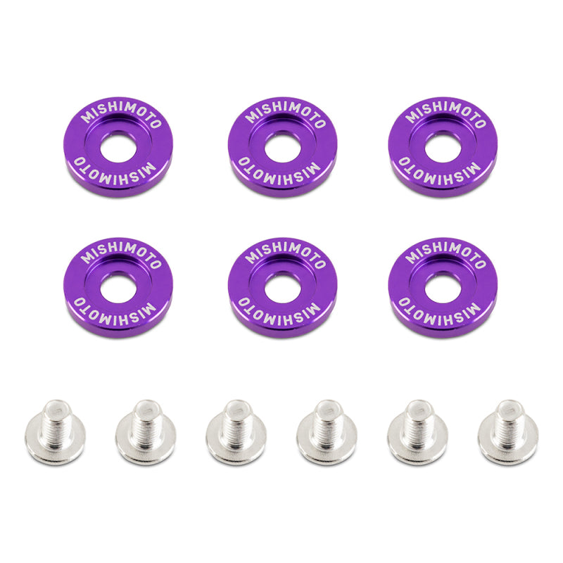 Mishimoto Large Fender Washer Kit (6pcs) - Purple - DTX Performance