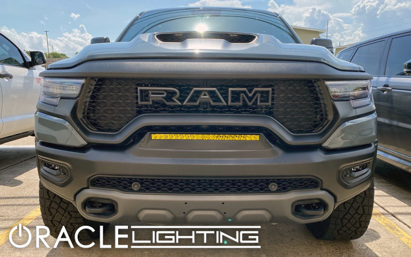 ORACLE Lighting 19-22 RAM Rebel/TRX Front Bumper Flush LED Light Bar System - Yellow - DTX Performance